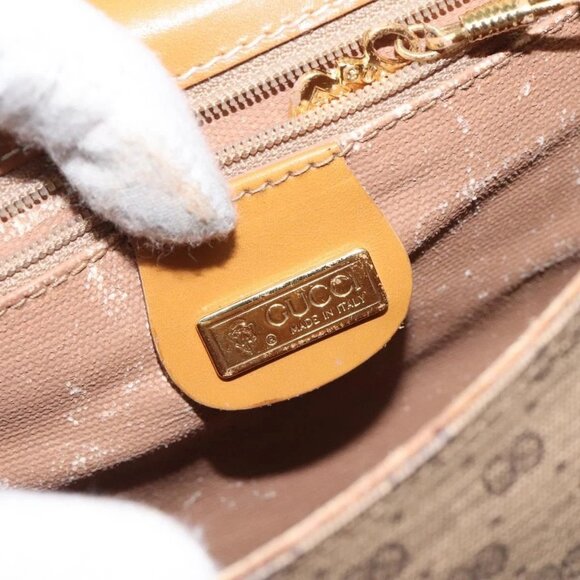 GUCCI Micro GG Supreme Shoulder Bag PVC Beige Gold 007 58 0074 Auth SW968 - Picture 12 of 16